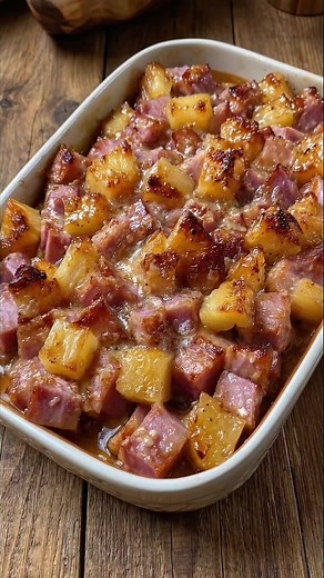 1 fully cooked bone-in ham about 6–8 pounds 1 cup brown sugar packed 1 can 20 ounces pineapple slices in juice (reserve juice) ½ cup pineapple juice from can 2 tablespoons honey 1 tablespoon Dijon mustard ½ teaspoon ground cloves optional, for a warm spice note #yummy #recipes #cooking #recipe #unfrezzmyaccount