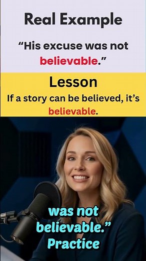 How to Use “Believable” in English | Learn English | Daily Use English Vocabulary | #shorts
