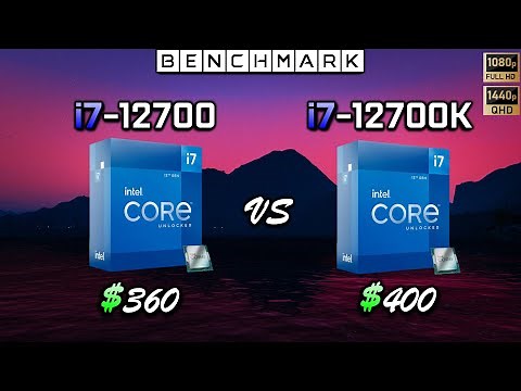 Intel i7 12700 vs i7 12700K // Benchmark // Test in 7 Games