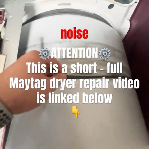 Maytag Dryer Repair Lesson - Constant Squeak When Drum Starts (Winnipeg Appliance Fix Lab)