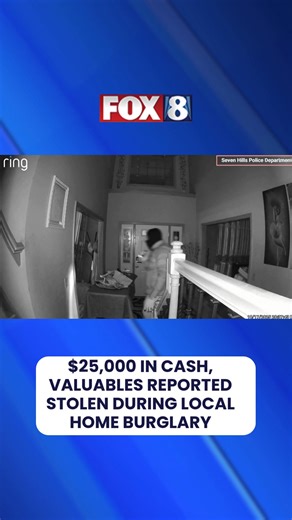 WATCH: Newly released surveillance video shows at least two people burglarizing a home in Seven Hills: https://fox8.com/news/25k-in-cash-valuables-reported-stolen-during-local-home-burglary-police/ | Fox 8 News