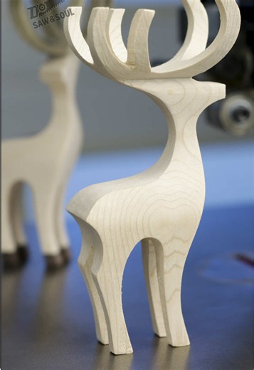 SL2196 Looking Forward Deer Bandsaw Project #woodworking #sawsoul #bandsaw #carving