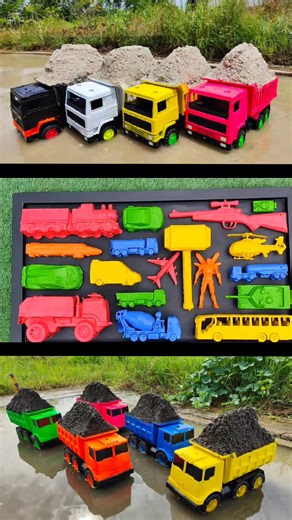 Satisfying Cleaning of Toy Vehicles: Garbage Truck, Train, and More