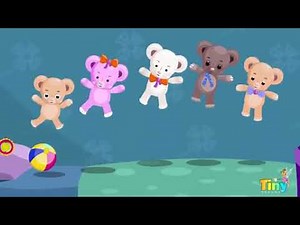 Five little teddy bears jumping on the bed | Nursery Rhymes For Kids