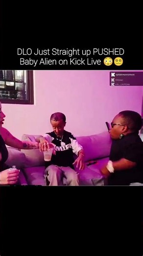Baby Alien Got PUSHED On Live 😳😳 what!!! ? #babyalien #viral #kickclips #shorts