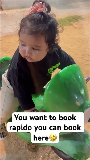 Book a ride with Vyomi😂 #cute #baby #rider