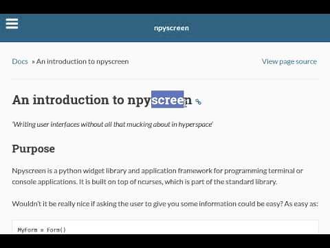 Python [npyscreen] 01 Intro and Installation