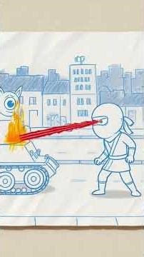 Ninja vs Monster! Laser Eyes vs Tank Chaos!