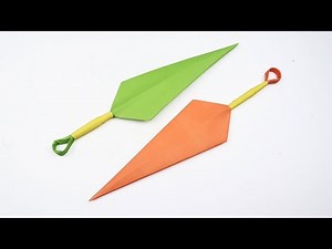 How to make a Paper Kunai Knife - DIY Paper Kunai Naruto Making