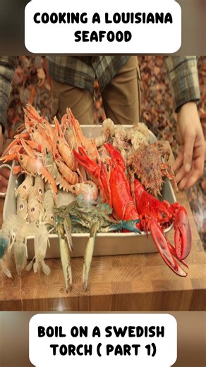 Cooking a Louisiana Seafood Boil on a Swedish Torch #food #eat #foodtiktok #bbq