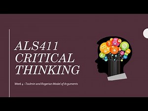 Toulmin and Rogerian Model of Arguments Part I