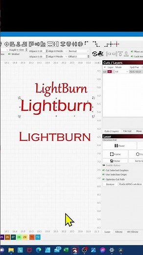 LightBurn Tip #3 Using Distribution Icons for faster alignments