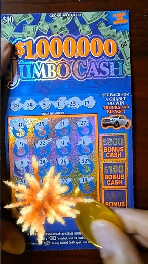 Awesome WIN!😀 on this GA Lottery Scratch Off ticket #lottery #scratchers #shorts