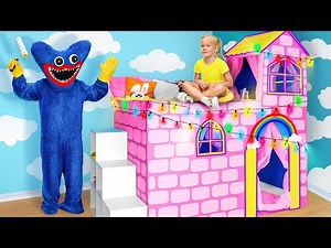 CONSTRUIRE UNE MAISONNETTE À MOINS DE 100 $ - Les Grandes Sœurs la fabriquent ! Par 123 GO! SCHOOL