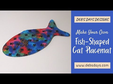 DIY Fish Shaped Cat Placemat Sewing Project : Make a Cat Food Mat
