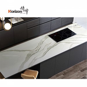 [Hot Item] Quartz Stone Kitchen Worktop Cocina Cuarzo Calacatta Galaxy