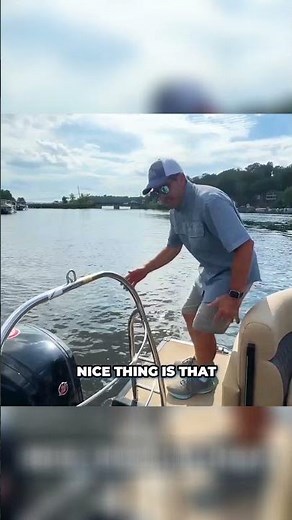 Swim Platform Features on a Harris Sunliner Pontoon: Bridge Marina Boat Review #shorts