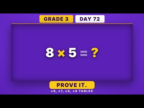 Times Tables (×6-×9) Mastery | Grade 3 Daily Math Challenge (Day 72/365)