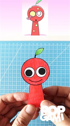 Coloring sprunki oc Apple papercraft #sprunki #papercraft #shortvideo
