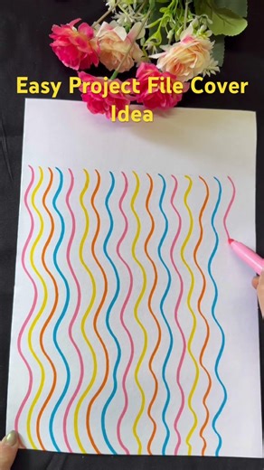 Project File Cover Idea for Beginners #art #drawing #learning #viral #diy