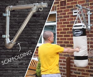 How to Make a Punch Bag Wall Bracket Using Scaffold Poles