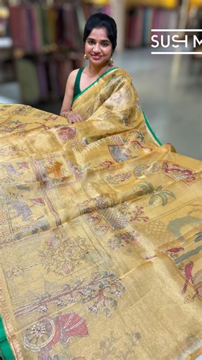 SUSHMI Signatures on Instagram: "Kindly check prices, pics and description in the website using product code provided Shop this saree online only at www.sushmi.studio using Product Search Code : D62F056 Shop offline at our physical store Address : Sushmi Signatures 2nd Floor, Plot No. 5, Brundavan Colony, Kokapet, Hyderabad – 500075 Contact: 90146-18633 Description : Designer Banarasi printed tissue saree with handwork #sushmi #tissue #tissuesarees #banarasitissue #designertissuesaree"