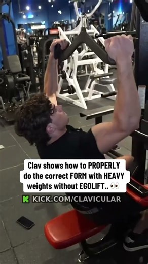 Clav shows how to PROPERLY do the correct FORM with HEAVY weights 😯 #clavicular