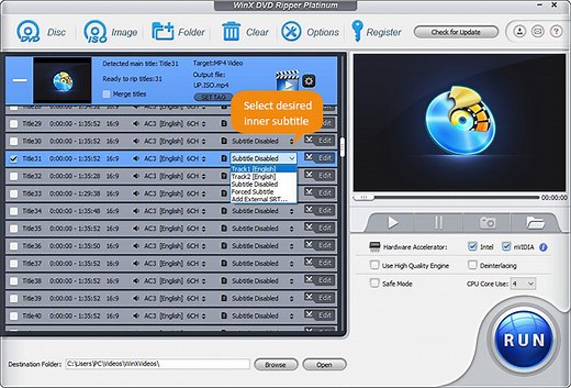 How to Rip DVD with Subtitles or Forced Subtitles