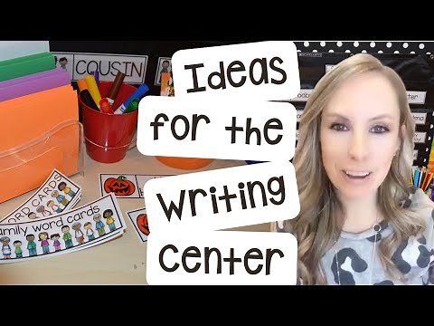 Ideas for the Writing Center in a Preschool, Pre-k or Kindergarten Room