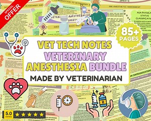 Veterinary Anesthesia Study Guide: Vet Tech Notes (digital Download) - Etsy