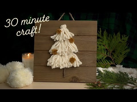 How to Make a Tassel Christmas Tree Wall Hanging - Camp Crafty