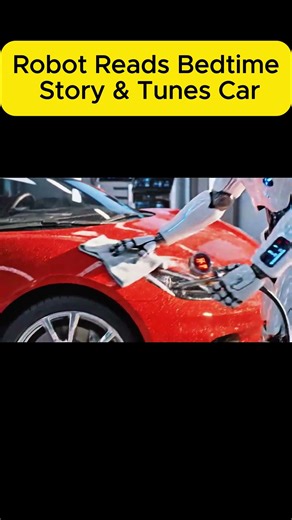Robot Reads Bedtime Story & Tunes Car #robot #humanoidrobot #futuretechnology #automation