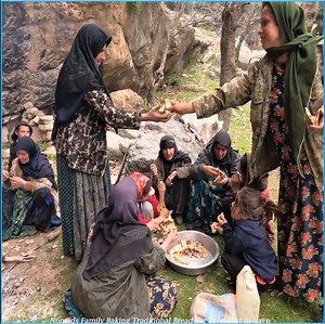Nomads Family Baking Traditional Bread For Breakfast In Cave - Iran Nomadic Life | Food Blog