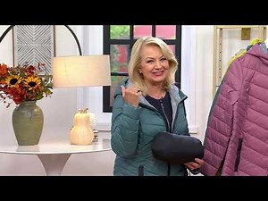 Nuage Chevron Quilted Lightweight Puffer Coat on QVC