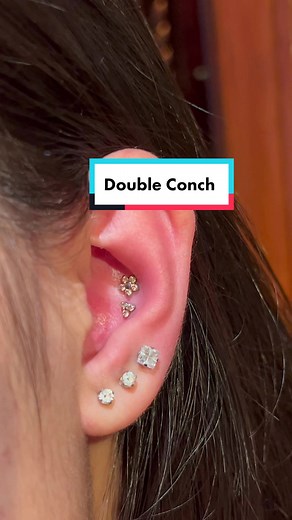 Double Conch Piercing at Body Electric Tattoo in Los Angeles