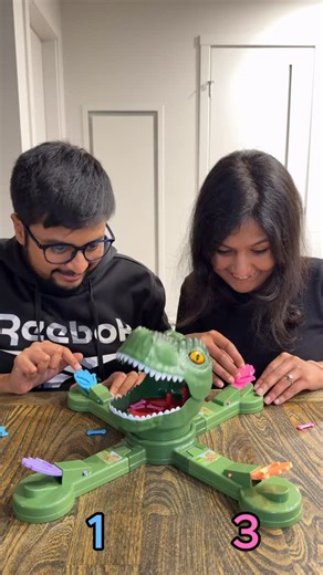 Jharna & Hiren - Games and Activities for Two on Instagram: "Let’s play - Feed the Dino 🦖 Comment for the link #kidsgames #couplegames #familygames #fungames #fyp #boardgamesofinstagram #amazon #amazonfinds #gamesnight #twoplayergame #games #boardgames #partygames #partyideas #viral #challenge #quickgame #strategygame #asmr #fun #dino #minigame #balancegame #chess [ Board Games, Games for two, Fun games, Kids games, Digital content, Party games, Challenge, Trending, Mini games, Viral video, Qui