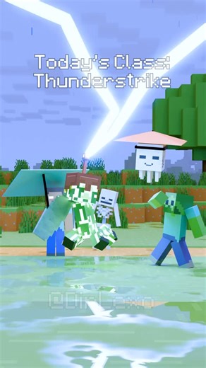 Alejandro Willelm on Instagram: "The Monster School: A New Lesson | THUNDERSTRIKE 🔥✨😱 #minecraft #blenderanimation #animation #blender3d #learning #monsterschool"