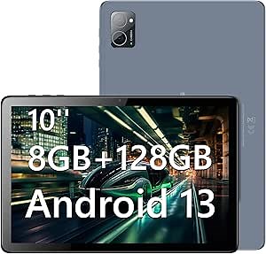 Android Tablet, 10 inch Android 13 Tablet,Octa-core 8GB RAM+128 GB/1TB Expandable, 1280x800 IPS HD Screen,9000mAh Battery, 5MP+8MP Camera,Bluetooth, WiFi6, BT5.0, GMS Certified