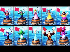 Mario Party Superstars - All Characters Winning Animations | Shy Guy Says Minigame