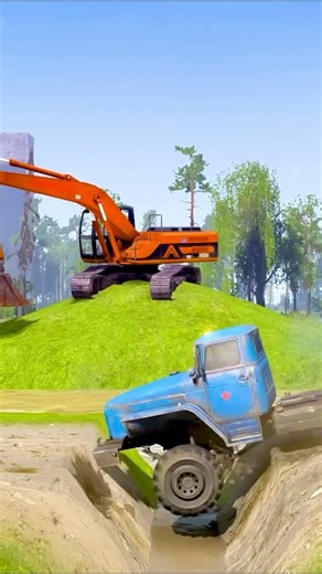 MudRunner 🚜🔥 | 999,999 TONS vs GIANT ABYSS! PREPARE TO DIE! 🤯🌋 #Shorts #India #MudRunner