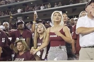 The wife of Texas A&M kicker Seth Small won the college football weekend with this epic celebration