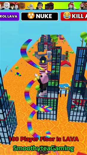 Roblox 100 Player Floor Is LAVA - A fun Roblox map, SmoothyteaGaming Short 3