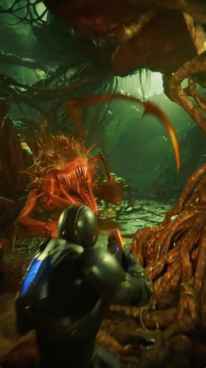 Space Marine inside Alien Hive #SpaceMarine #SciFiAction #AlienNest #BrutalAction