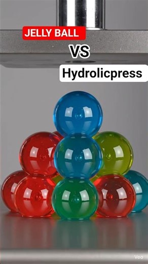 Hydraulic Press vs Colorful Crystal Ball😱 #shorts #oddlysatisfying