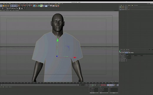 c4d 衣服T恤建模教程