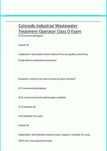 #learnexams Colorado Industrial Wastewater Treatment Operator Class D Exam video