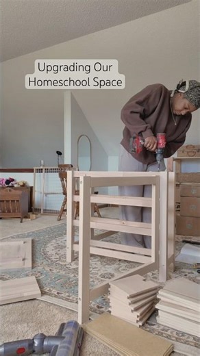 Upgrading Our Homeschool Space (AGAIN) #homeschooling #homeschool #homeschoolmom #shorts