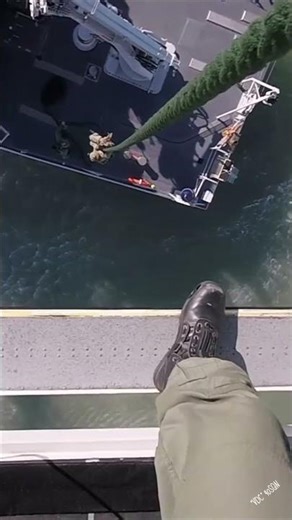 Boarding a hostile vessel.