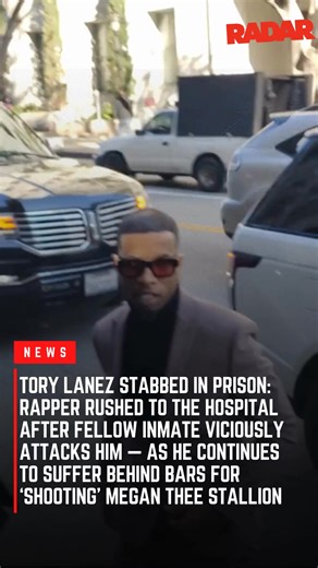 Tory Lanez has been rushed to the hospital after being stabbed by another inmate. Several insiders, including one law enforcement source, said the incident took place while the rapper, whose real name is Daystar Peterson, was in the yard at the California Correctional Institution (CCI) at Tehachapi on Monday, May 12. Link below for details. (📸: MEGA) bit.ly/4iWOTU0 | Radar Online