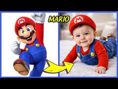 Super Mario Bros 🍄 Characters as Newborn Babies 👶🏻 & Their Favorite Things | Luigi, Mario & Bowser!